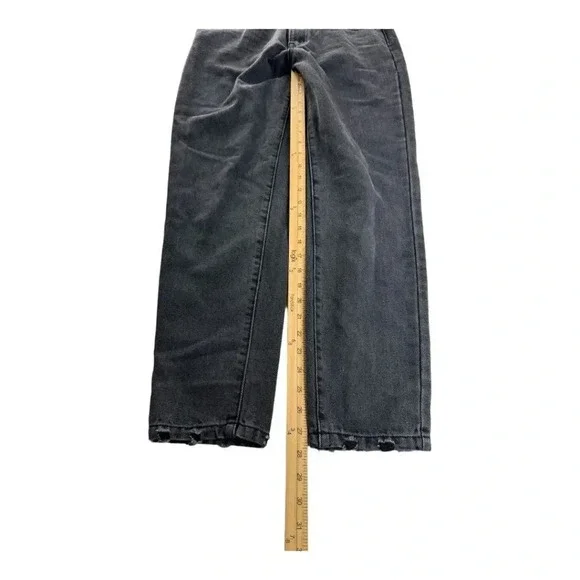 Princess Polly Zaiden Straight Leg Jeans Washed Black Denim US Size 6 - Picture 9 of 11